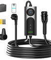 NOEIFEVO CY01 Typ 2 nabíjecí kabel Schuko 220V, 3,7kW mobilní Wallbox s APP, 6-16A 1fázový nabíjecí kabel pro všechny EV (IEC 62196-2) & PHEV