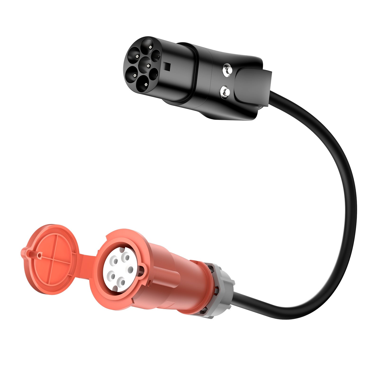 Plugue tipo 2 para tomada CEE16A, adaptador para carregador EV de 11KW para extrair energia da estação de carregamento
