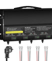 NOEIFEVO Caricabatterie universale 12V 40A 4 banchi (10A/banco), caricabatterie impermeabile 12V LiFePO4 al litio-piombo per camper, barca, moto, tosaerba, motore da traino e batteria al piombo-acido