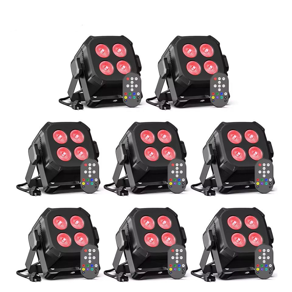 Party-Licht, 4x8W RGB LED Bühnenleuchte mit Fernbedienung/DMX-Steuerung, DJ-Licht geeignet für Hochzeiten, Partys, Clubs und Disco-Veranstaltungen