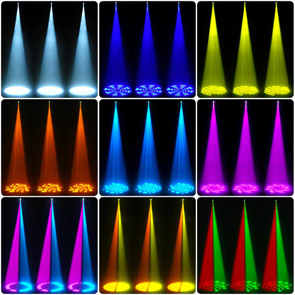 30W Strahl-Gobo Moving-Head-Lichter, RGBW LED Bühnen-Scheinwerfer mit DMX512 für DJ, Disco, Hochzeit, Party und Bühnenbeleuchtung