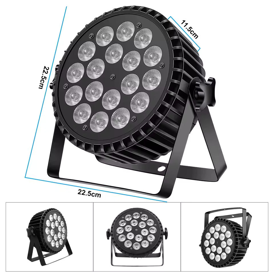 4 Stück LED-Partylicht, 200W 4-in-1 RGBW DMX-Bühnen-Flachstrahler, Effektlicht für DJ, Disco, Party, Urlaub, Bar, Hochzeit und Shows