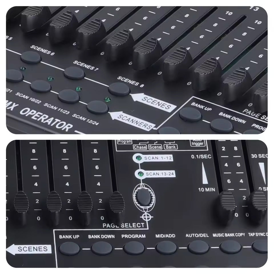 384kanálový DMX512 světelný pult – profesionální řídicí konzole pro živé koncerty, KTV, DJ show a kluby