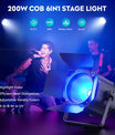 200W LED COB Par-Scheinwerfer 6IN1 RGBWA+UV Linearer Strahler DMX512 Warm- & Kaltweißes Bühnenlicht für DJ, Party, Konzert