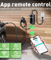 NOEIFEVO CY01 Type 2 Ladekabel Schuko 220V, 3,7kW Mobil Wallbox med APP, 6-16A 1-faset Ladekabel til Alle Elbiler (IEC 62196-2) & PHEVS