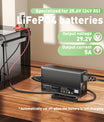 Noeifevo 29,2 V 5 A LiFePO4  Caricabatterie per batteria LiFePO4 24 V 25,6 V, XLR/IEC/XT60/Anderson 50A/M8