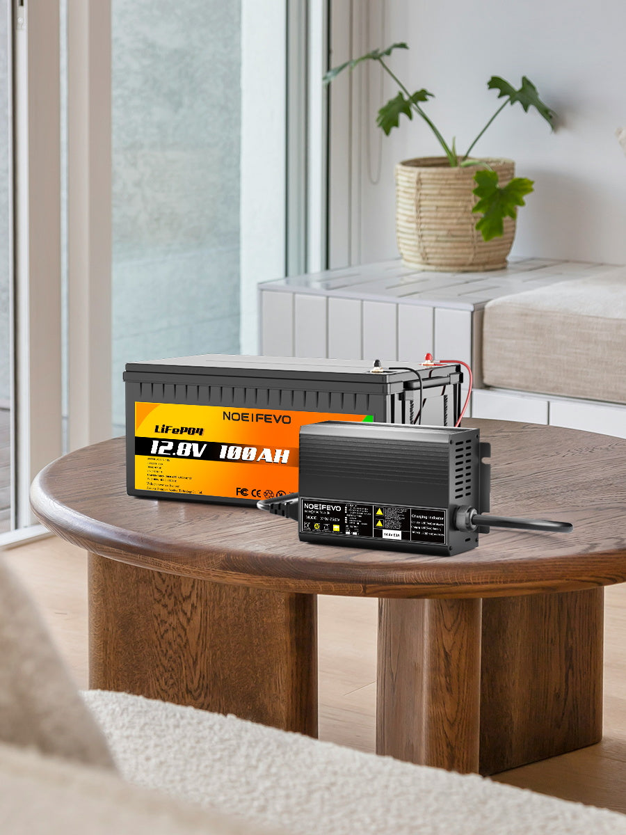 Noeifevo 14.6V 50A Snelle Lithium LiFePO4 Batterijlader voor 12V (12.8V) LiFePO4 Batterij, 0V BMS Activering, Automatische Uitschakeling met Volledige Bescherming