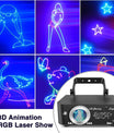 DJ-diskolys partylys, 3D RGB-animasjonsdiskolys med fjernkontroll, partilys med DMX, musikkstyrt beam-effekt scenelys for fest, festival, klubb, scene og show