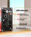 NOEIFEVO 36.5V 4A Caricabatterie LiFePO4 per batteria LiFePO4 10S 32V, con display LCD, ventilatore di raffreddamento, spegnimento automatico (ROSSO)