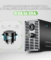 NOEIFEVO 54.6V 2-20A מטען סוללות ליתיום עבור סוללת ליתיום-יון-ליפו 48V 13S, תצוגת LCD, זרם ניתן לכוונון, מטען עבור אופני חשמל, קורקינט, אופנוע חשמלי