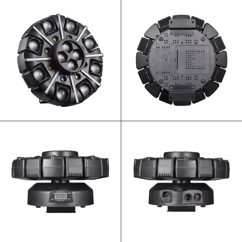 180W 8-Arm-Beam-Partylicht Bühnenbeleuchtung, 4-in-1 RGBW LED-Effektleuchte DMX512 für DJ, Disco-Party, KTV, Konzert, Nachtclub