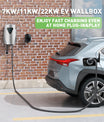 Noeifevo Q5 7KW 11KW 22KW EV Wallbox Estação de carregamento Tipo 2 5M DC6mA Protecção RCD