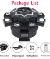 200W 8ramenné moving head světlo včelí oko, DJ pódiové osvětlení s podporou DMX512, RGBW 4 v 1 LED party světlo s dálkovým ovládáním pro svatby, bary, kluby a diskotéky