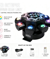 200W 8ramenné moving head světlo včelí oko, DJ pódiové osvětlení s podporou DMX512, RGBW 4 v 1 LED party světlo s dálkovým ovládáním pro svatby, bary, kluby a diskotéky