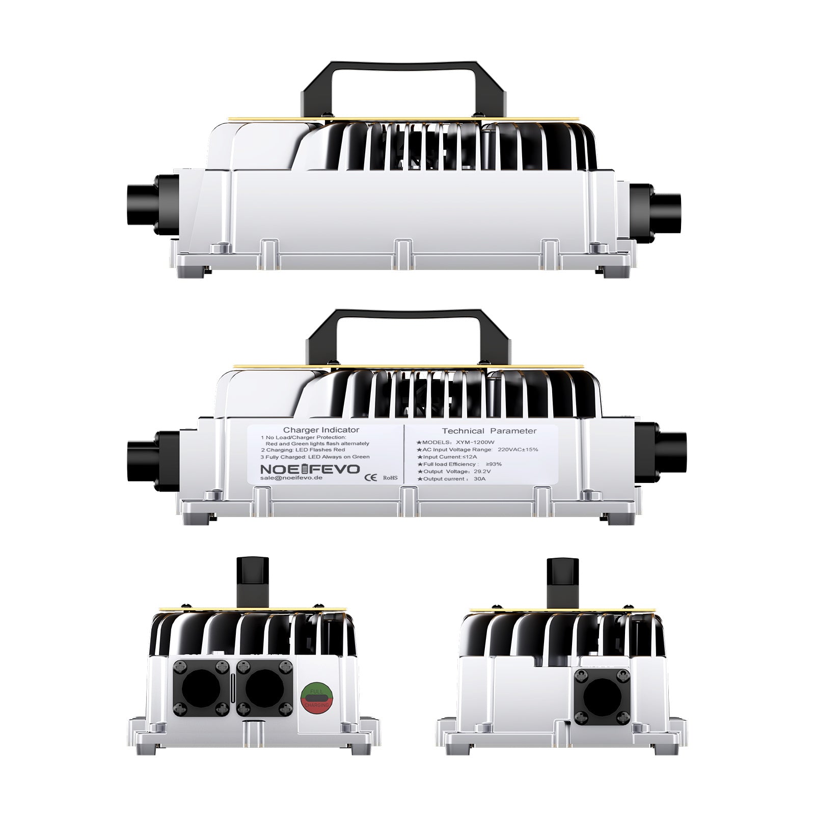 Noeifevo 29.2V 30A LiFePO4 Batterie Ladegerät für 24V 25.6V LiFePO4 Akku