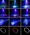 36W Partylicht, beweglicher Scheinwerfer mit Lichtstrahlmuster, RGB-Vollfarbe, DMX-Steuerung, Sprachsteuerungsmodus, Stroboskopeffekt, geeignet für DJs, Diskotheken, Familienfeiern und Weihnachten.