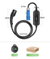 NOEIFEVO 7.2KW EV-laddningskabel, typ 2 32A 1 fas EV-laddare, mobil EVSE-laddningsstation med CEE Blue Plug