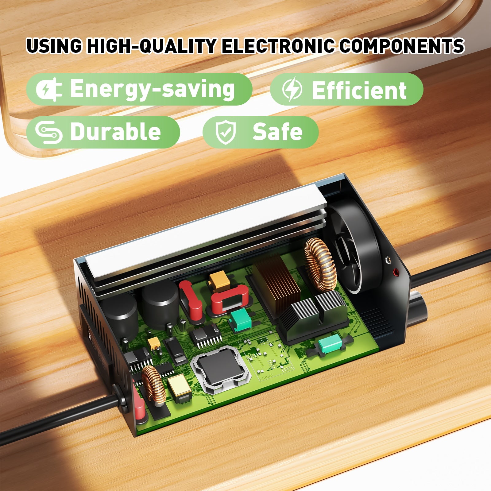 NOEIFEVO 58.8V 8A 14S Lithium-batterijlader voor 14S 51.8V Li-ion batterijen, stroominstelling 1-8A, langzaam laden en snel laden (MLC1300)