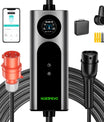 Noeifevo Typ2 Mobilní EV Wallbox, 11KW 3-fázový CEE16A Nastavitelný výkon nabíjení EV nabíječka, 5m/10m/15m EV nabíjecí kabel pro Model Y/3, ID.3/4/5, MG4, EX30, e-up, e-tron, Zoe a další EV.