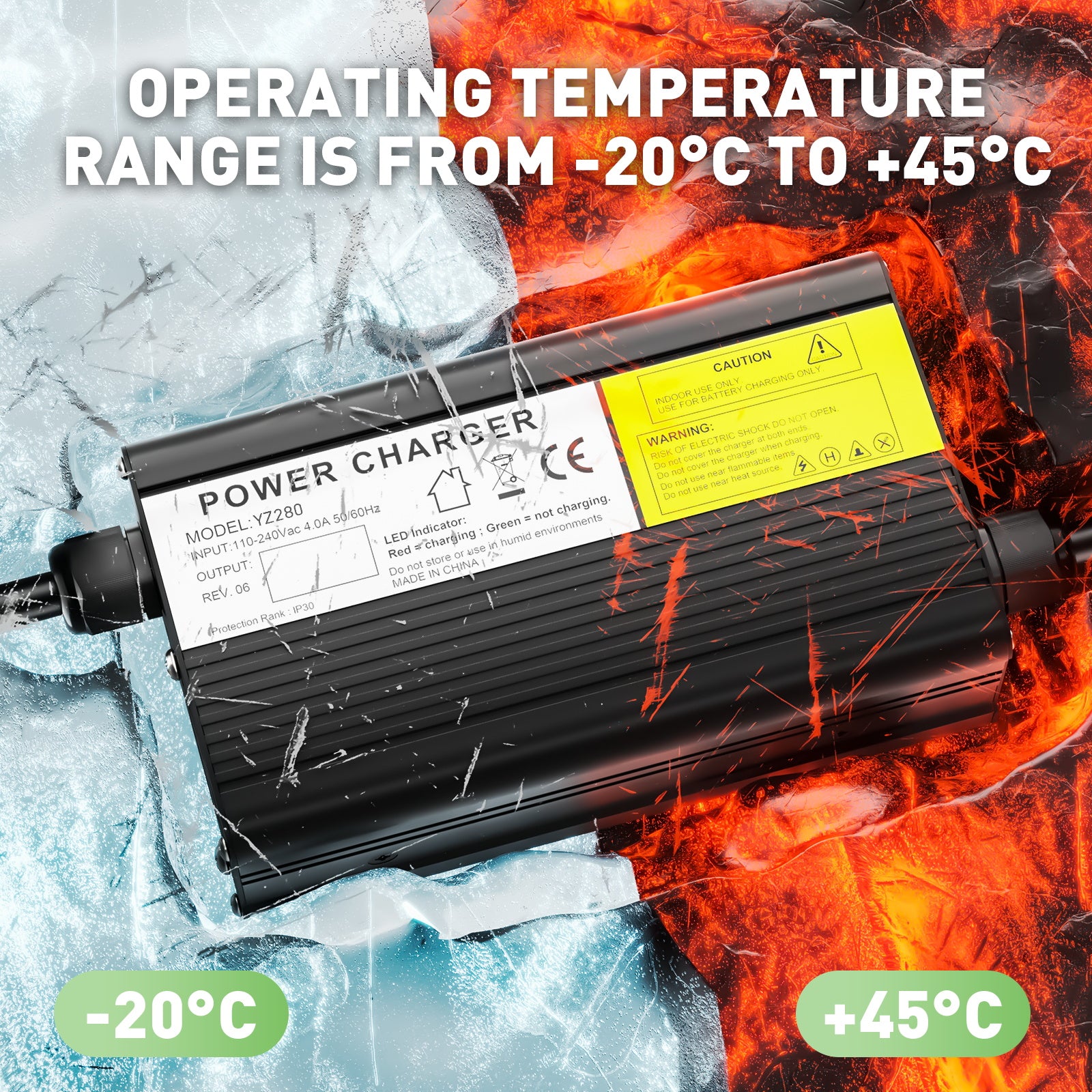 NOEIFEVO 13.8V-14.7V 12A Olověná kyselinová nabíječka baterií pro 12V olověnou kyselinovou baterii, E-kolo, skútr, elektrické zařízení, nabíječka motocyklu.