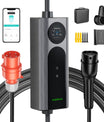 NOEIFEVO Q21W Wlan elbiloplader mobil Wallbox 11kW med APP-fjernbetjening, 5m/10m Type2 CEE16A 3-faset ladekabel 