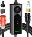 Noeifevo Typ2 Mobilní EV Wallbox, 11KW 3-fázový CEE16A Nastavitelný výkon nabíjení EV nabíječka, 5m/10m/15m EV nabíjecí kabel pro Model Y/3, ID.3/4/5, MG4, EX30, e-up, e-tron, Zoe a další EV.