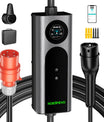 Noeifevo Typ2 Mobilní EV Wallbox, 11KW 3-fázový CEE16A Nastavitelný výkon nabíjení EV nabíječka, 5m/10m/15m EV nabíjecí kabel pro Model Y/3, ID.3/4/5, MG4, EX30, e-up, e-tron, Zoe a další EV.