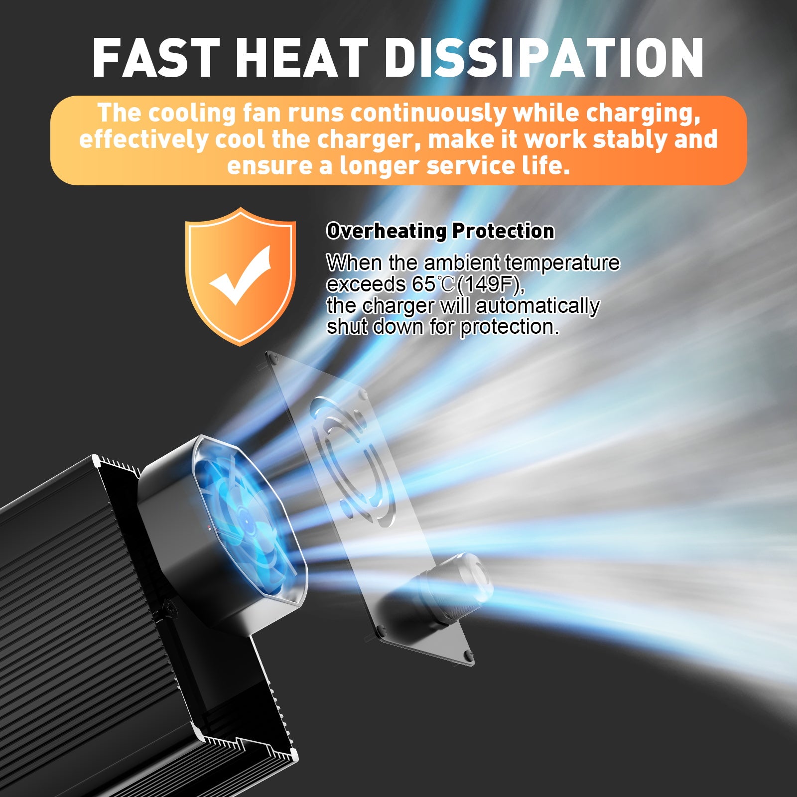 Noeifevo 14,6V 20A LiFePO4 Nabíječka baterií  pro lithiovou baterii 12V 12,8V LiFePO4, 0V BMS Activate, Automatické vypnutí, Kryt z hliníkové slitiny