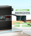 NOEIFEVO 71.4V 6A Litium-laddare för 17S 62.9V batteri, LED-display, aluminiumhölje, fläkt