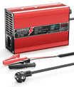 NOEIFEVO 21V 2A 3A 4A 5A litio al Caricabatterie per batterie Li-Ion Lipo 5S 18,5V, ventola di raffreddamento, spegnimento automatico (ROSSO)