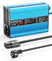 NOEIFEVO 42V 2A 3A 3.5A 4A lithiumová nabíječka pro 10S 37V Li-Ion Lipo baterie, chladicí ventilátor, automatické vypnutí（BLUE）