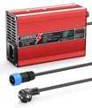 Cargador de Litio NOEIFEVO 54.6V 2A 2.5A 3A  para baterías Li-Ion Lipo 13S 48.1V, con ventilador de enfriamiento y apagado automático (ROJO)