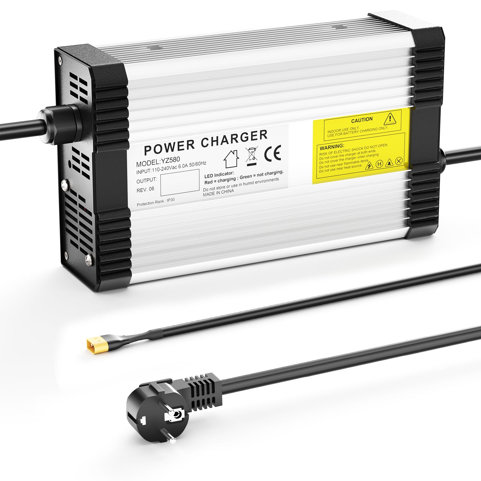 NOEIFEVO 73V 5A LiFePO4-Batterieladegerät para bateria LiFePO4 60V 64V 20S, com ventilador de refrigeração e desligamento automático.