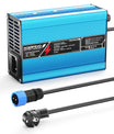 NOEIFEVO 12.6V 10A מטען ליתיום עבור סוללות 3S 11.1V Li-Ion Lipo, מאוורר קירור, כיבוי אוטומטי (כחול)