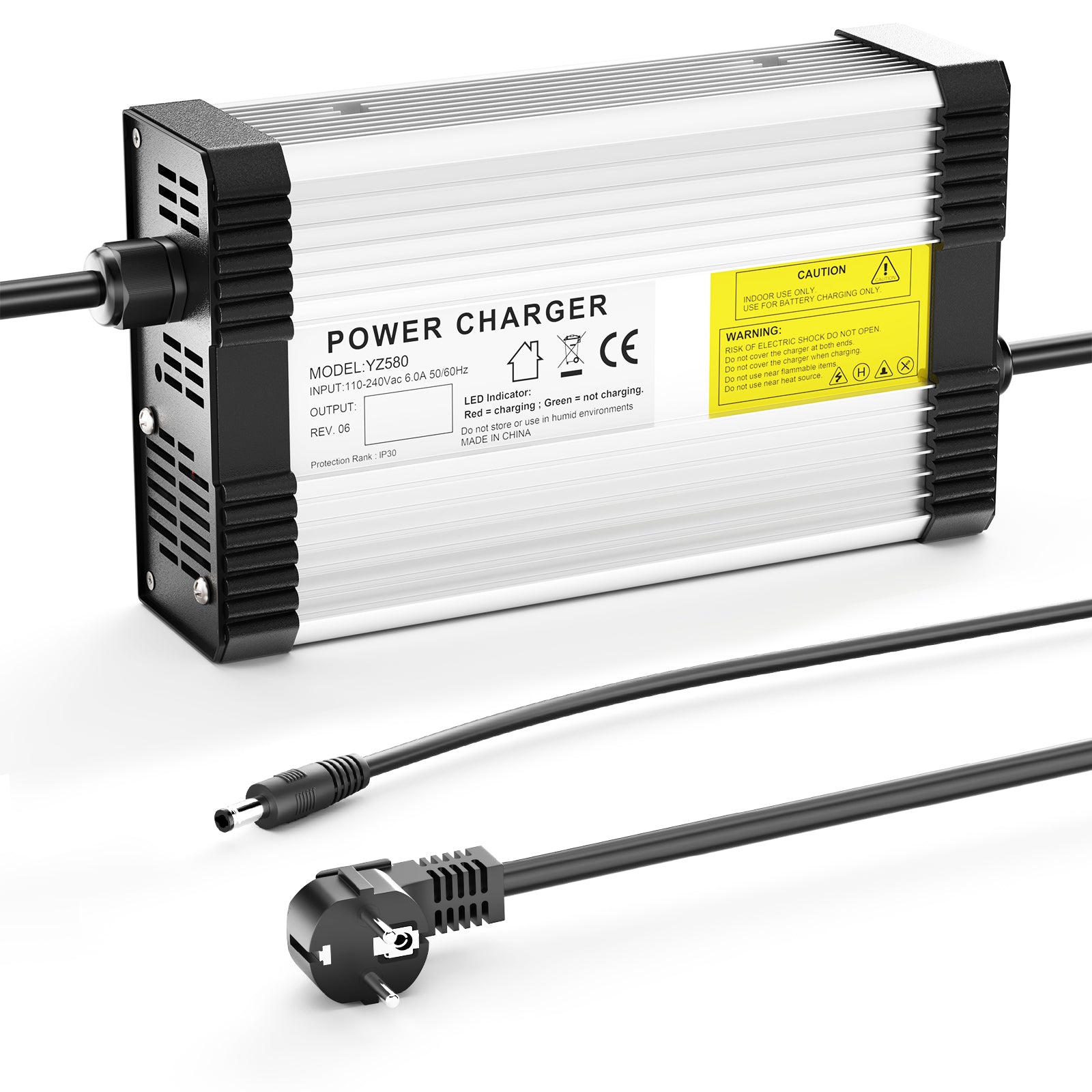 NOEIFEVO 96.6V 4A lithium batterioplader til 23S 84V 85.1V lithium batteri, med køleblæser, automatisk nedlukning.