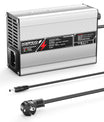 NOEIFEVO 50.4V 2A 2.5A 3A lithiumová nabíječka pro 12S 44.4V Li-Ion Lipo baterie, chladicí ventilátor, automatické vypnutí