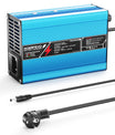 הטענה ליתיום 42V  2A 3A 3.5A 4A NOEIFEVO עבור סוללות 10S 37V Li-Ion Lipo, מאוורר קירור, כיבוי אוטומטי (כחול)