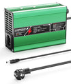 NOEIFEVO 29.4V 2A 3A 4A 5A Cargador de litio para baterías Li-Ion Lipo 7S 25.9V, ventilador de refrigeración, apagado automático (VERDE)