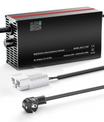 NOEIFEVO 54.6V 2-20A מטען סוללות ליתיום עבור סוללת ליתיום-יון-ליפו 48V 13S, תצוגת LCD, זרם ניתן לכוונון, מטען עבור אופני חשמל, קורקינט, אופנוע חשמלי