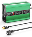 NOEIFEVO 12.6V 10A מטען ליתיום עבור סוללות Li-Ion Lipo 3S 11.1V, מאוורר קירור, כיבוי אוטומטי (ירוק)