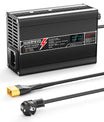 מטען ליתיום NOEIFEVO 42V 4A עבור סוללות 10S 37V Li-Ion Lipo, עם תצוגת LCD, מאוורר קירור, כיבוי אוטומטי