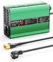 NOEIFEVO 12.6V 10A מטען ליתיום עבור סוללות Li-Ion Lipo 3S 11.1V, מאוורר קירור, כיבוי אוטומטי (ירוק)