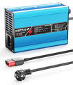 NOEIFEVO 54.6V 2A 2.5A 3A lithiumová nabíječka pro 13S 48.1V Li-Ion Lipo baterie, chladicí ventilátor, automatické vypnutí（BLUE）