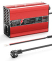 NOEIFEVO 54.6V 2A 2.5A 3A Caricabatterie al litio per batterie 13S 48.1V Li-Ion Lipo, con ventola di raffreddamento, spegnimento automatico (ROSSO)