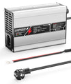 מטען ליתיום NOEIFEVO 54.6V 2A 2.5A 3A עבור סוללות Li-Ion Lipo 13S 48.1V, מאוורר קירור, כיבוי אוטומט