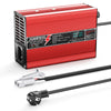 NOEIFEVO 13.8V-14.7V 5A 6A 7A 8A Cargador de batería de plomo-ácido para batería de 12V, ventilador de refrigeración, apagado automático (ROJO)