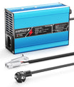 Caricabatterie NOEIFEVO 37.8V  2A 3A 3.5A 4A per batterie Li-Ion Lipo 9S 33.3V, ventola di raffreddamento, spegnimento automatico (BLU)