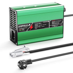 NOEIFEVO 16.8V 5A 6A 7A 8A 10A Lithium-batterioplader til 4S 14.8V Li-Ion Lipo-batterier, med køleventilator, automatisk afbrydelse (GRØN)