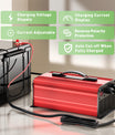 NOEIFEVO 67.2V 25A Lithium-batterioplader til 59.2V (60V) 16S Lithium-Li-ion-Lipo-batteri, LCD-display, justerbar strøm, oplader til el-cykel, scooter, elektrisk motorcykel