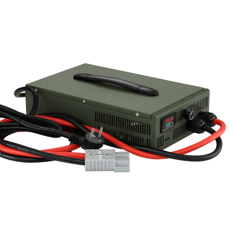 NOEIFEVO 12V 10A-100A Lithium LiFePO4 מטען סוללות, מתח טעינה 14.6V, תצוגת LCD, מתכוונן זרם, מאוורר